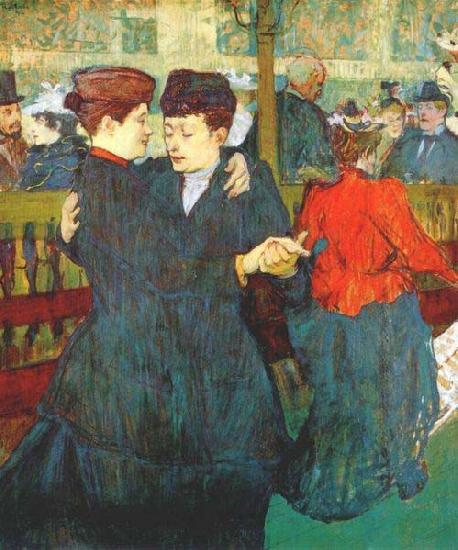 Henri de toulouse-lautrec At the Moulin Rouge, Two Women Waltzing oil painting image
